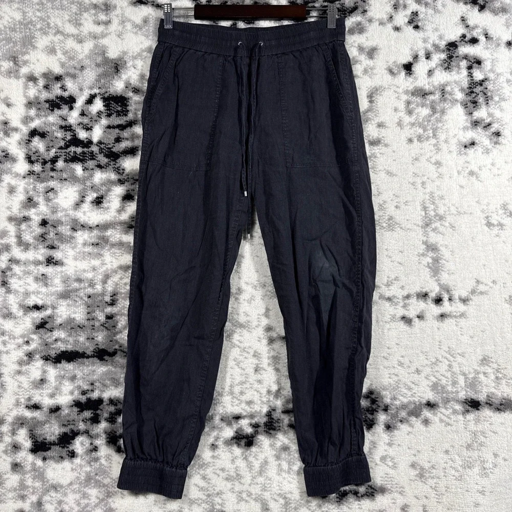 Theory Womens Jogger Pants Size 4 Black Drawstring Elastic Waist‎ Casual